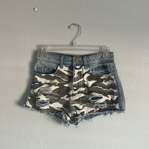 BDG Camo Jean Shorts | High Rise "Cheeky"